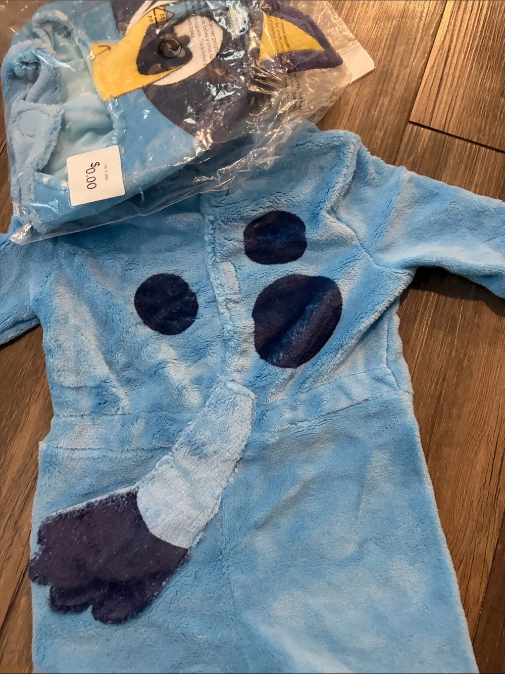 Target Light Blue Plush Baby One-Piece with Dark Blue Character Accents